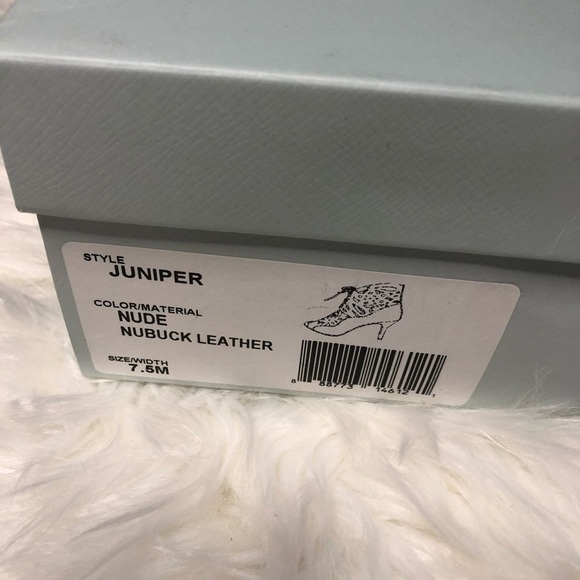 Lace-Up Nude Jupiter Microsuede Open Toe High Heels - Picture 7 of 8